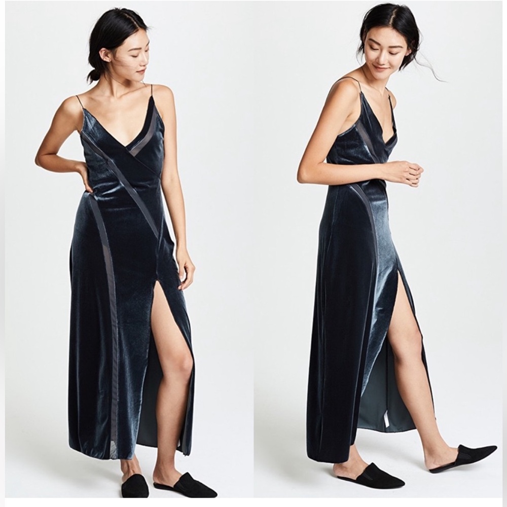 Velvet mesh dress